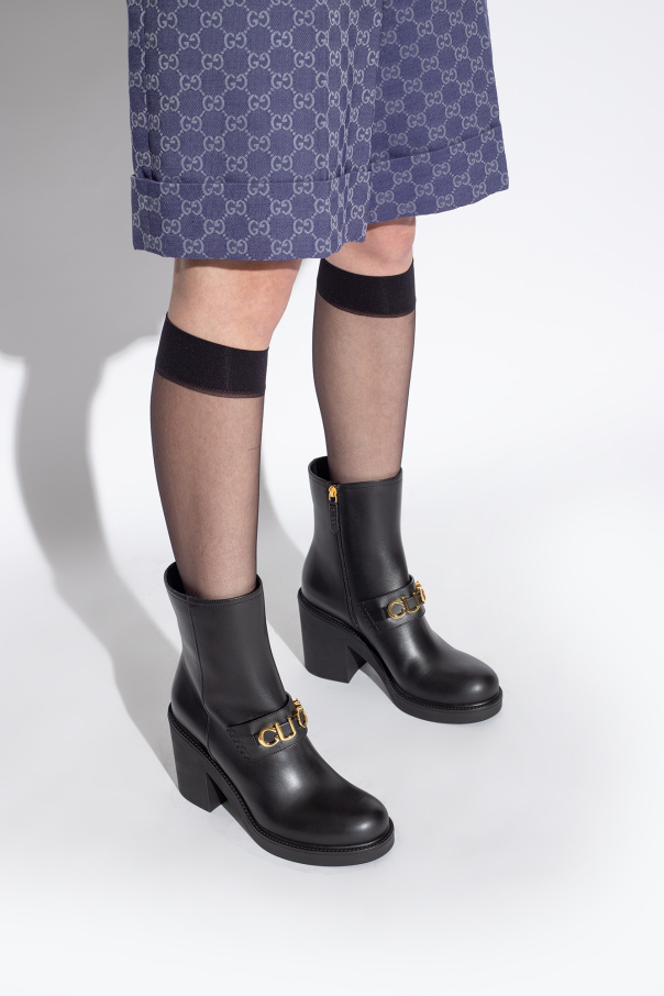gucci Guilty Leather heeled ankle boots