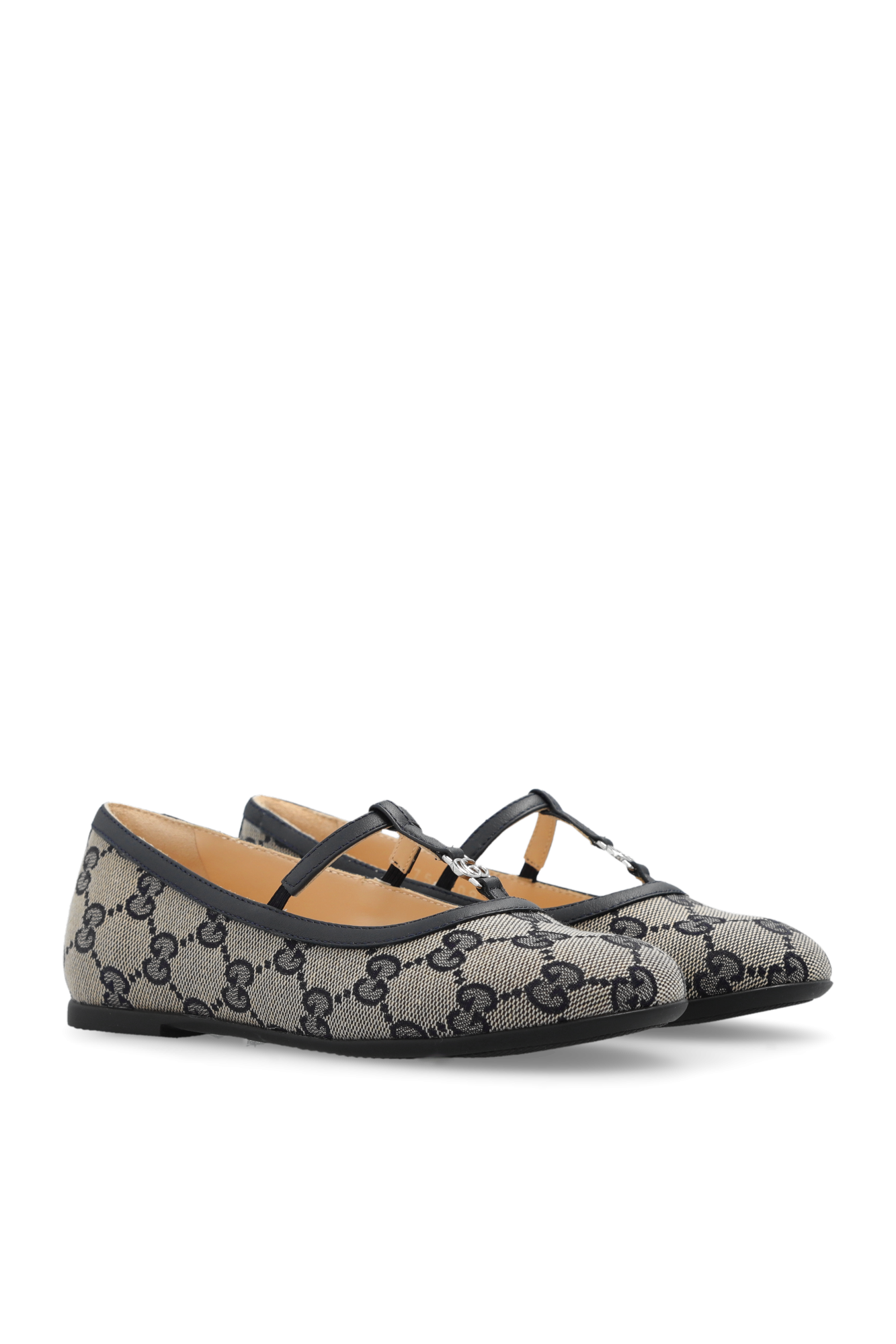 gucci Line Kids Ballet flats with monogram