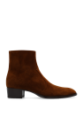 Saint Laurent BROWN ‘Wyatt’ suede ankle boots