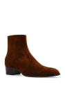Saint Laurent BROWN ‘Wyatt’ suede ankle boots