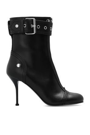 Жіночі кросівки alexander mcqueen lace-up black boots