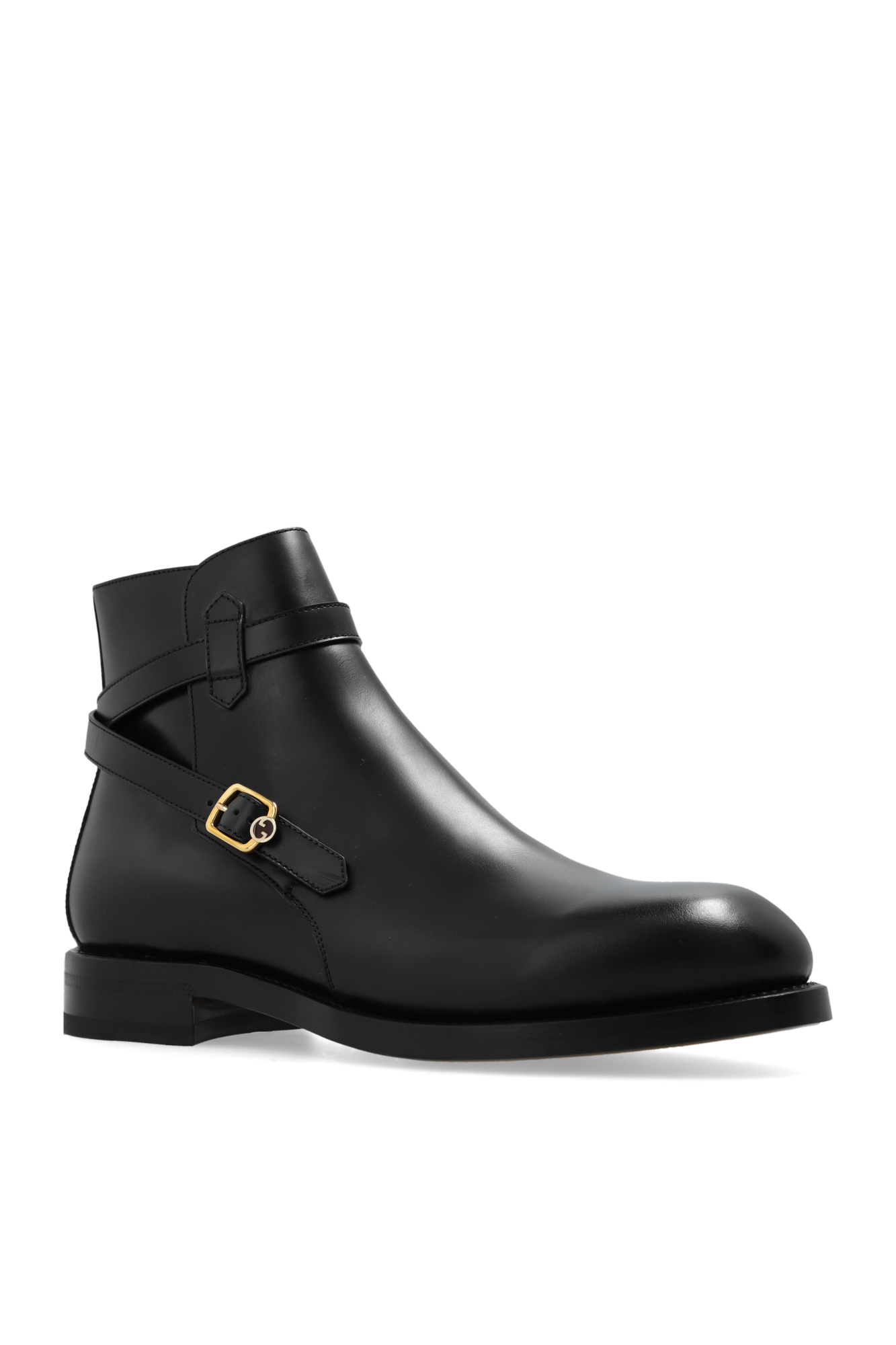 gucci plaque Leather ankle boots