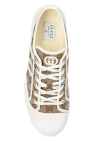 Gucci beige Monogrammed sneakers