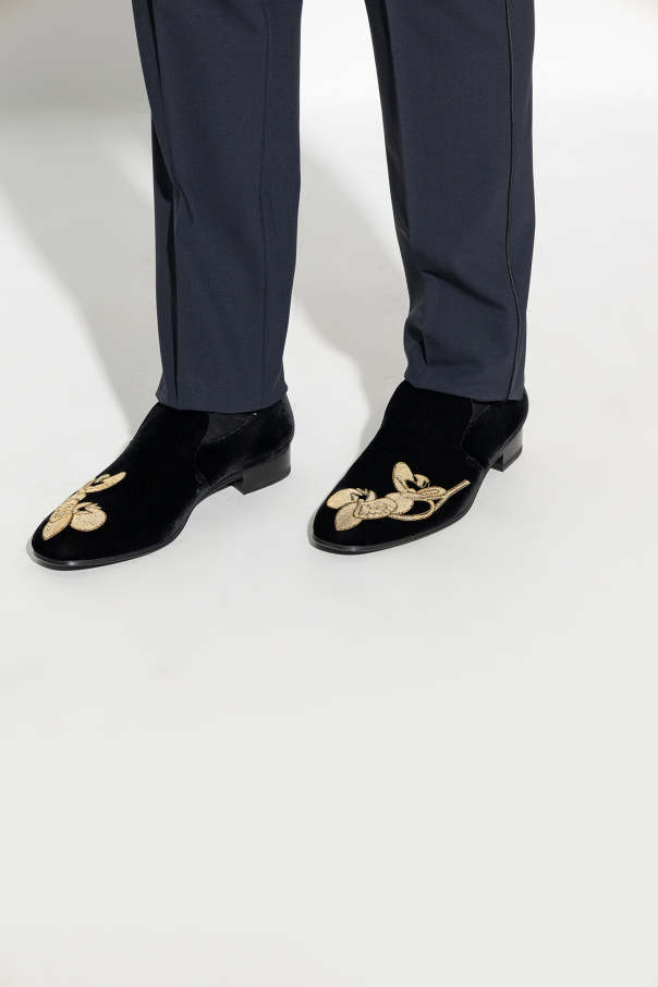 Alexander McQueen Aksamitne buty typu ‘loafers’