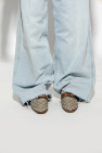 Gucci beige Monogrammed loafers