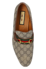 Gucci beige Monogrammed loafers