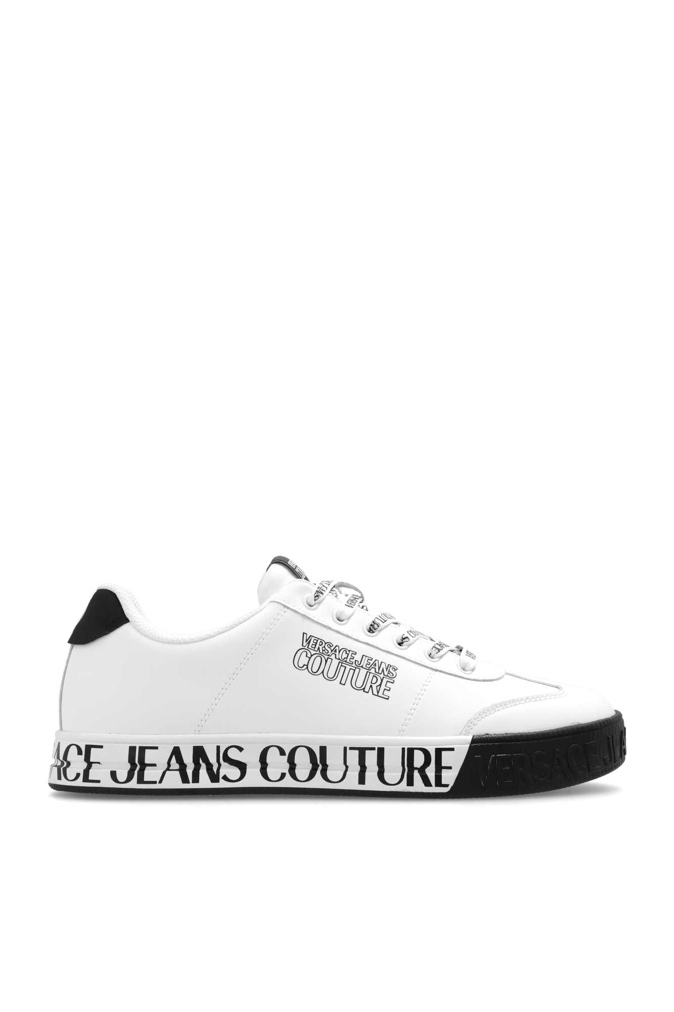 Biały Buty sportowe z logo Versace Jeans Couture - Vitkac Polska