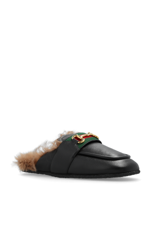 gucci jordaan Leather slippers
