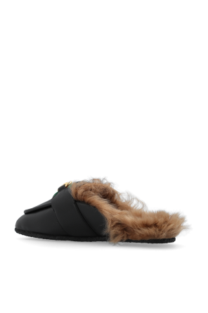 gucci jordaan Leather slippers