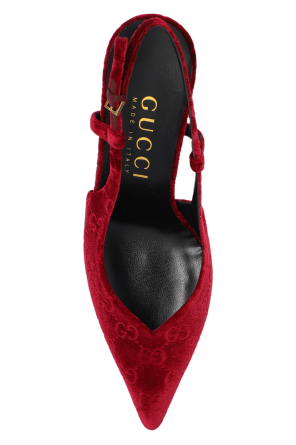 Gucci Aksamitne buty na obcasie