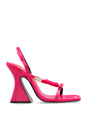 Heeled sandals in satin od Versace Jeans Couture