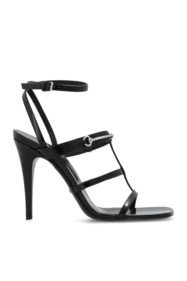 Gucci toile Heeled sandals in leather