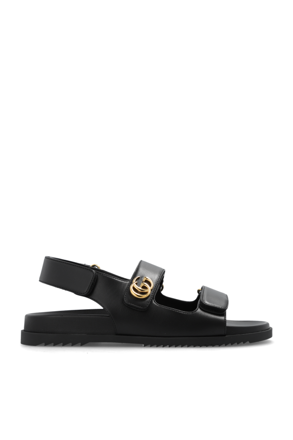 Leather sandals with logo od Gucci