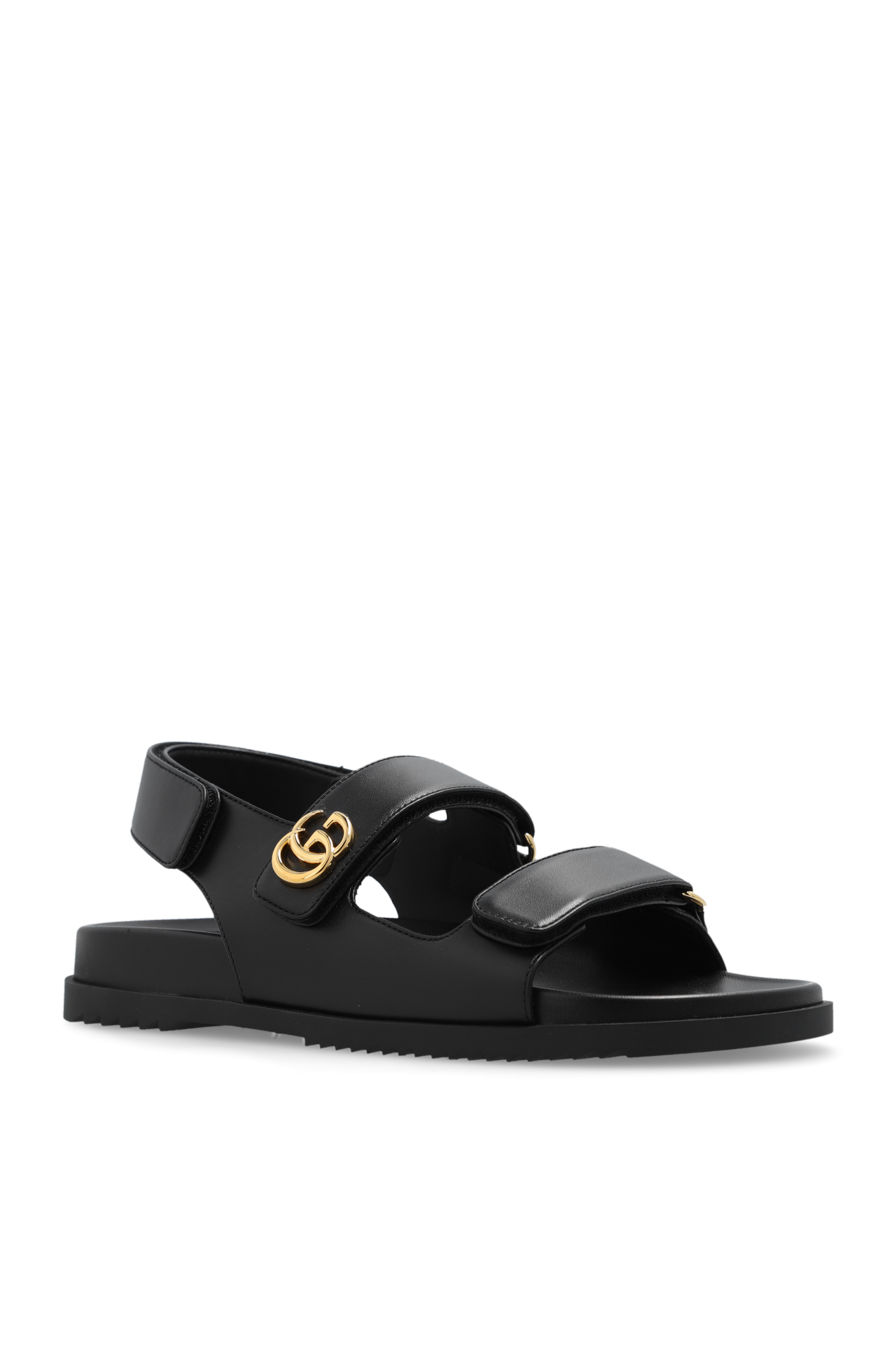 Gucci Leather sandals with logo