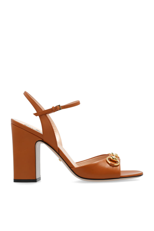 Leather heeled sandals od Gucci