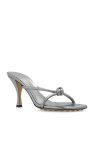 Bottega Veneta SILVER ‘Blink’ heeled mules