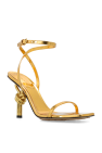Bottega Veneta GOLD ‘Knot’ heeled sandals