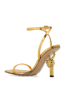 Bottega Veneta GOLD ‘Knot’ heeled sandals