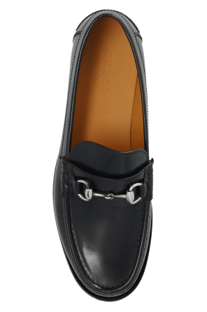gucci nera Leather loafers