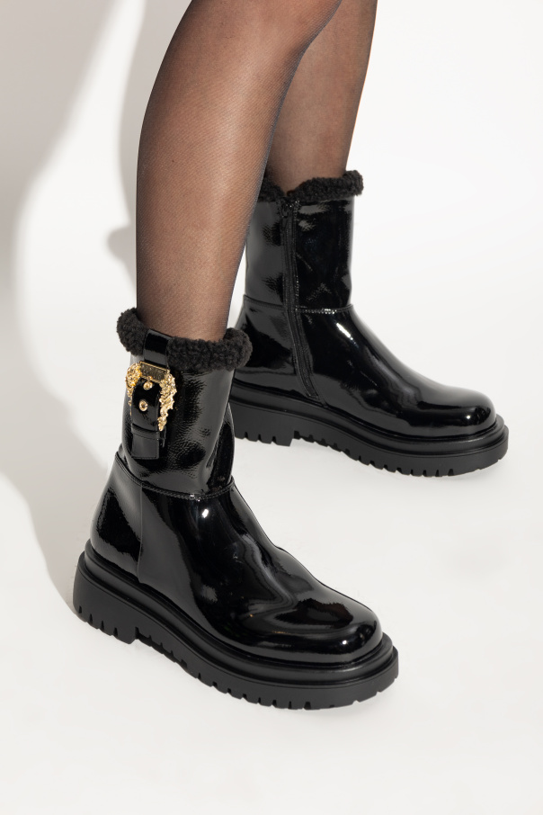 Versace Jeans Couture Booties with faux fur