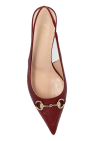 Gucci BURGUNDY Leather high-heeled shoes