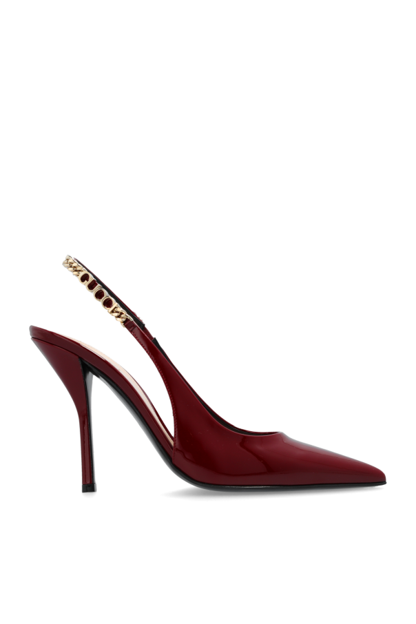 High-heeled tennis shoes od Gucci