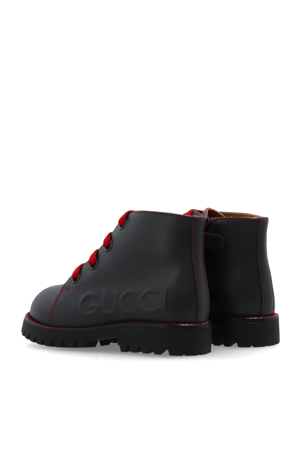 Gucci Kids Skórzane buty za kostkę