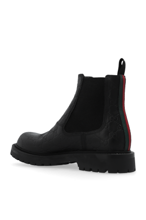 Gucci Monogram Chelsea Boots