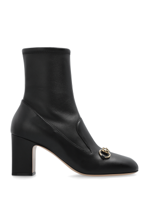 Leather heeled ankle boots od Gucci