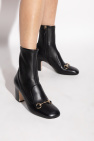 Gucci BLACK Leather heeled ankle boots