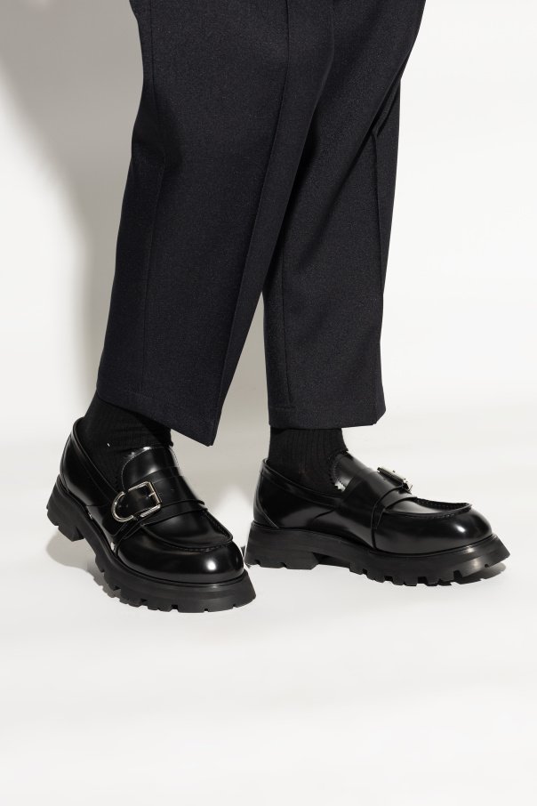 Alexander McQueen Skórzane buty typu `loafers`