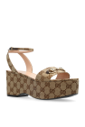 Gucci beige Platform sandals Horsebit