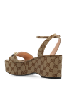 Gucci beige Platform sandals Horsebit