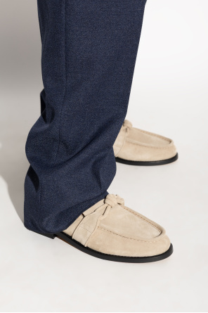 Zamszowe buty `astaire` typu `loafers` od Bottega Veneta
