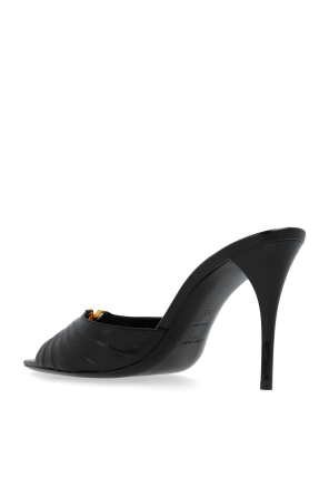 Saint Laurent Klapki na obcasie `Babylone`