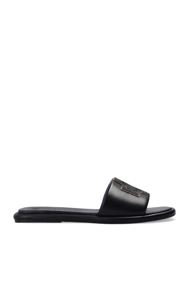 Tory Burch Leather slides with logo
