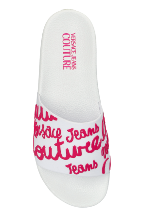 Versace Jeans Couture Rubber slides with a raised logo