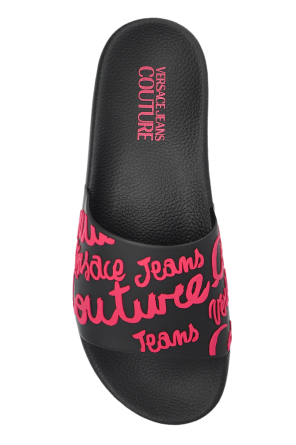 Versace Jeans Couture Gummisandalen mit erhabenem Logo