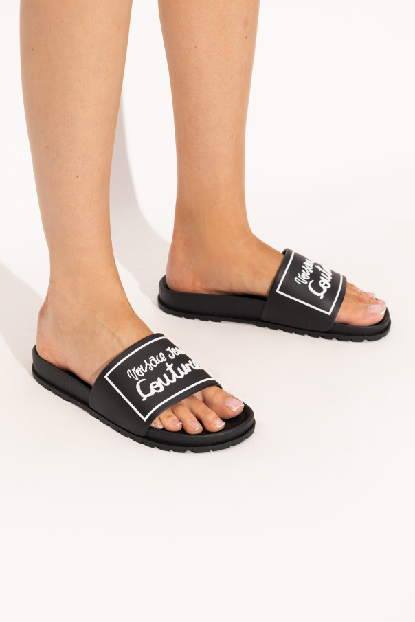 Versace Jeans Couture Gummisandalen mit erhabenem Logo