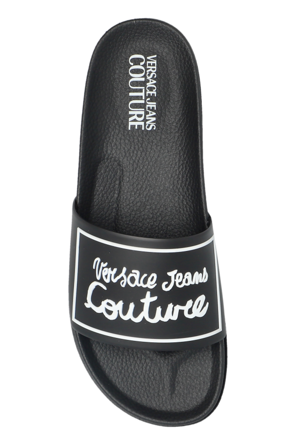 Versace Jeans Couture Gummisandalen mit erhabenem Logo