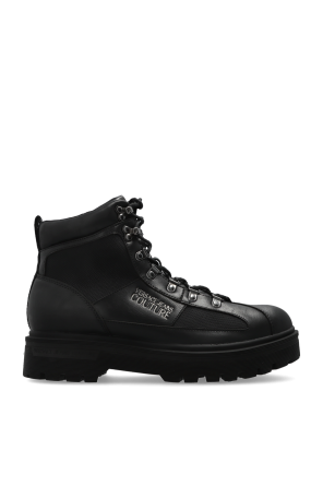 Trapper boots with printed logo