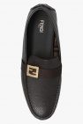 Fendi BROWN Leather moccasins