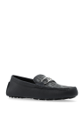 Fendi NAVY BLUE Leather moccasins 'Olock'