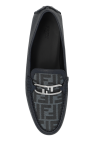 Fendi NAVY BLUE Leather moccasins 'Olock'