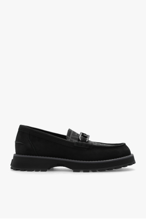 Fendi FF leather boat shoes