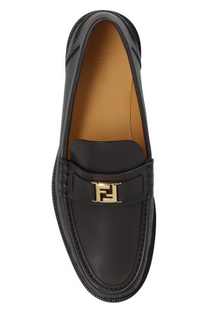 fendi White Leather loafers