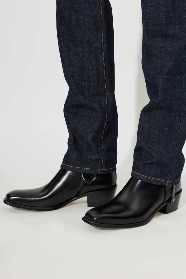 Fendi Lederstiefeletten ‘Double O’