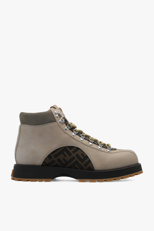 Fendi square-pattern Boots with monogram