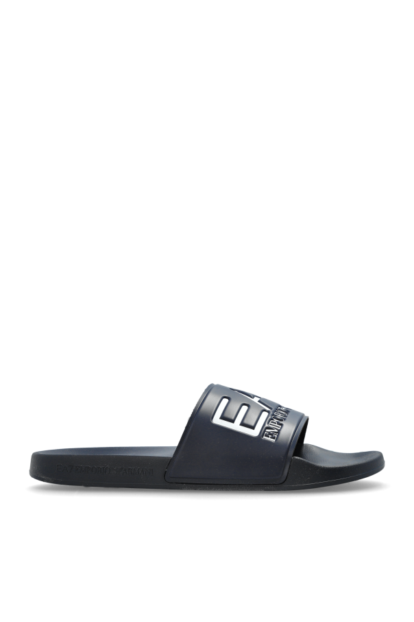 Rubber slides with logo od EA7 Emporio Armani
