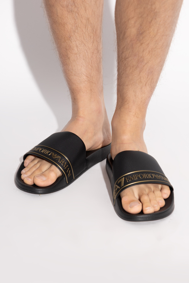 EA7 Emporio Armani Rubber flip-flops with logo